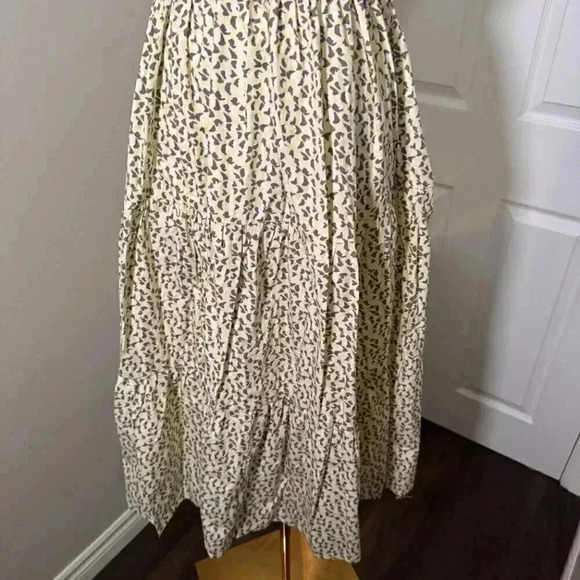 NWT Beachgold Women's  Green Karla Backless Midi Dress Small Open Back Tiered - Picture 8 of 11